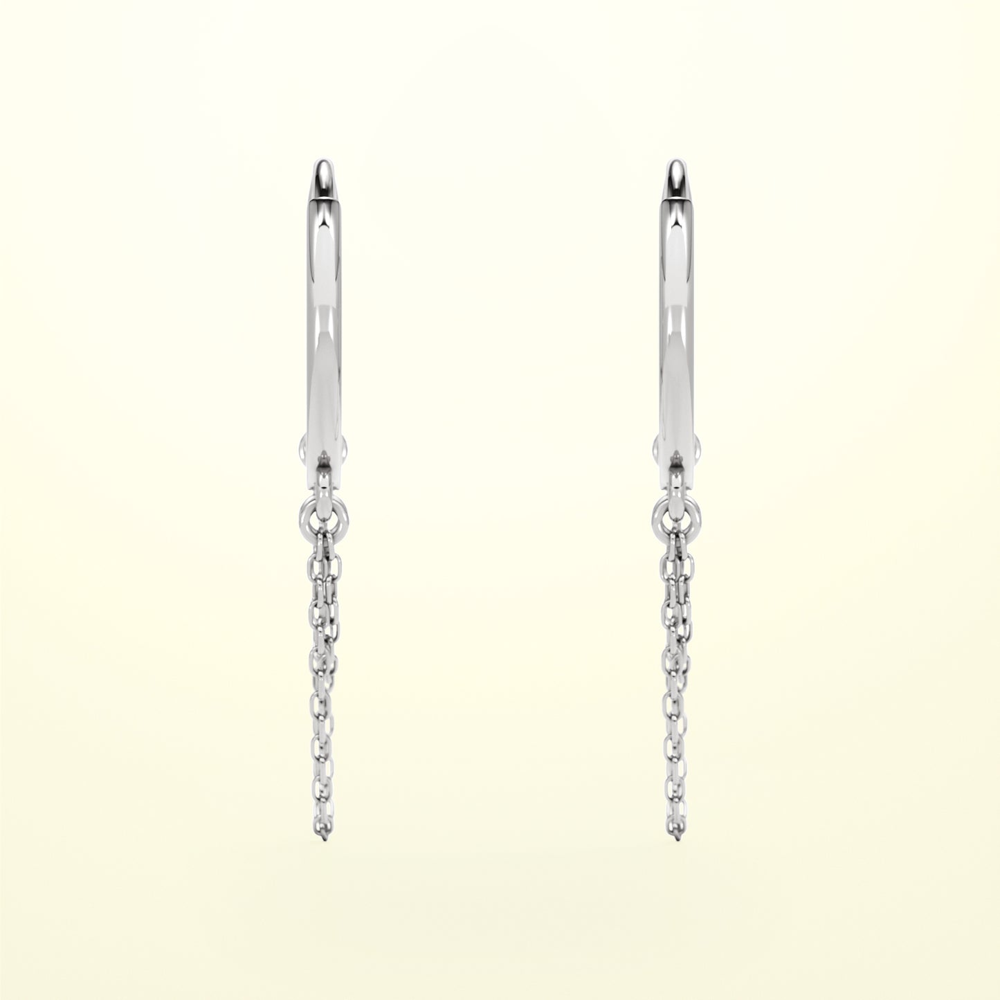 PURE Double Chain Hoops - 18K Gold - FENA daily Jewellery