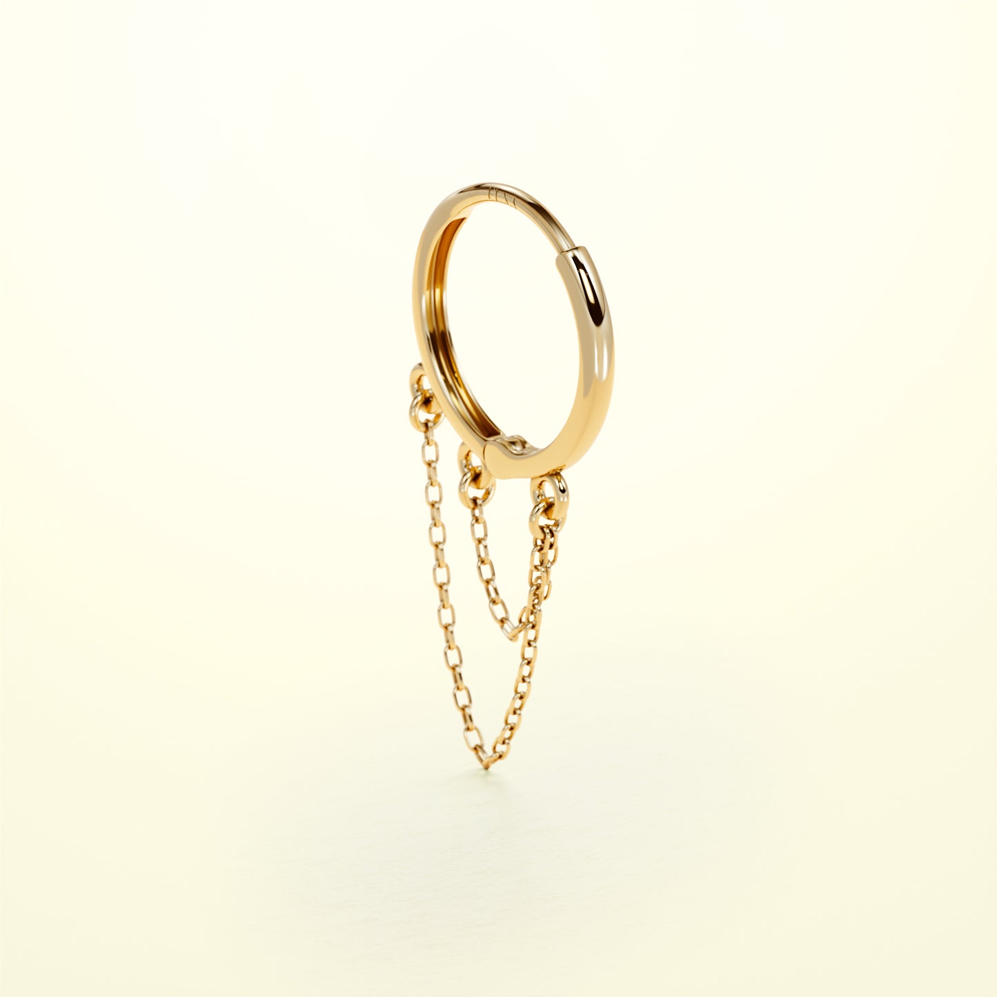 PURE Double Chain Hoops - 18K Gold - FENA daily Jewellery