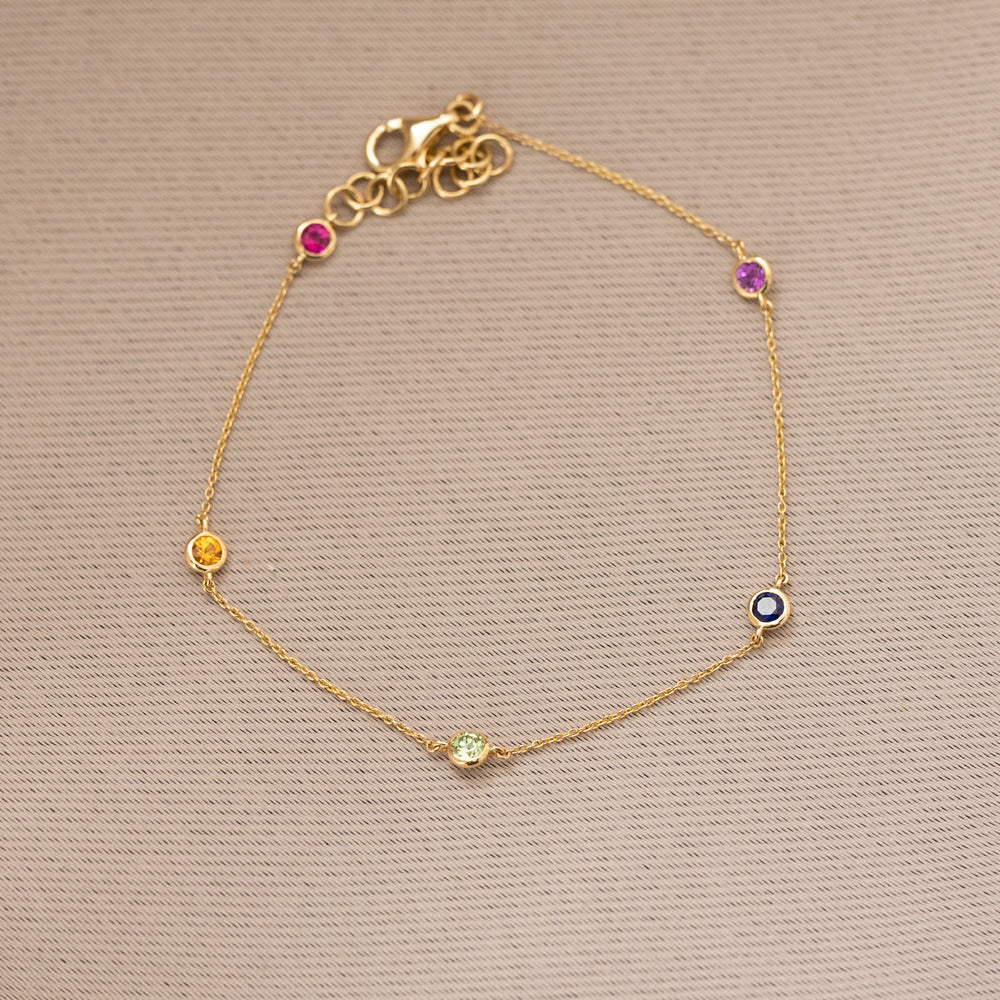 
                  
                    LINE COLOURS 5 Stone - FENA daily Jewellery
                  
                