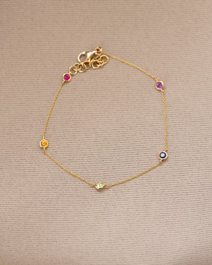 LINE COLOURS 5 Stone - FENA daily Jewellery
