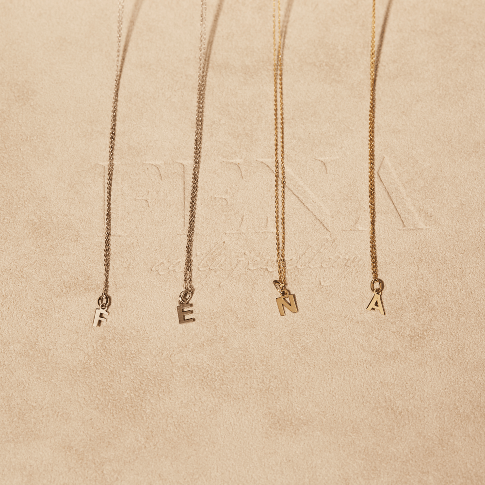 PURE Letters - 14K Gold - FENA daily Jewellery