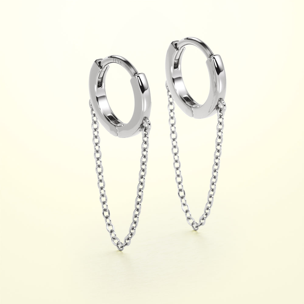PURE Chain Hoops - 14K Gold - FENA daily Jewellery