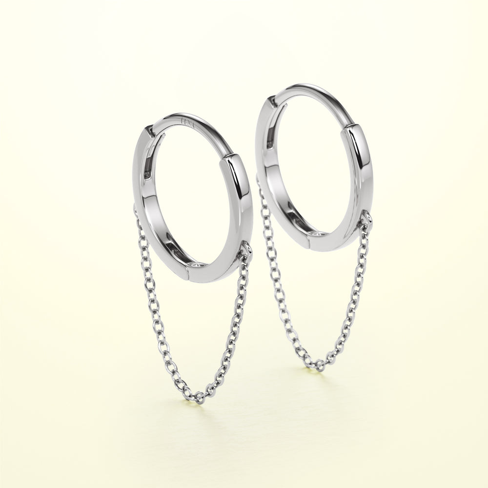 PURE Chain Hoops - 14K Gold - FENA daily Jewellery