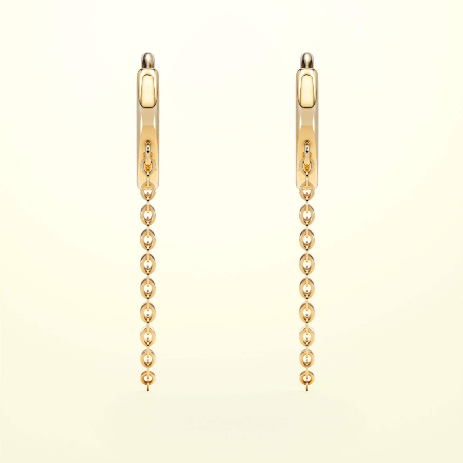 PURE Chain Hoops - 14K Gold