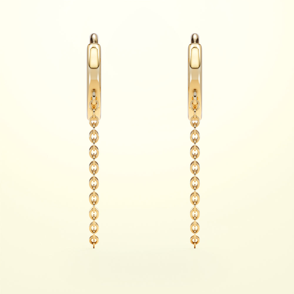 PURE Chain Hoops - 14K Gold - FENA daily Jewellery