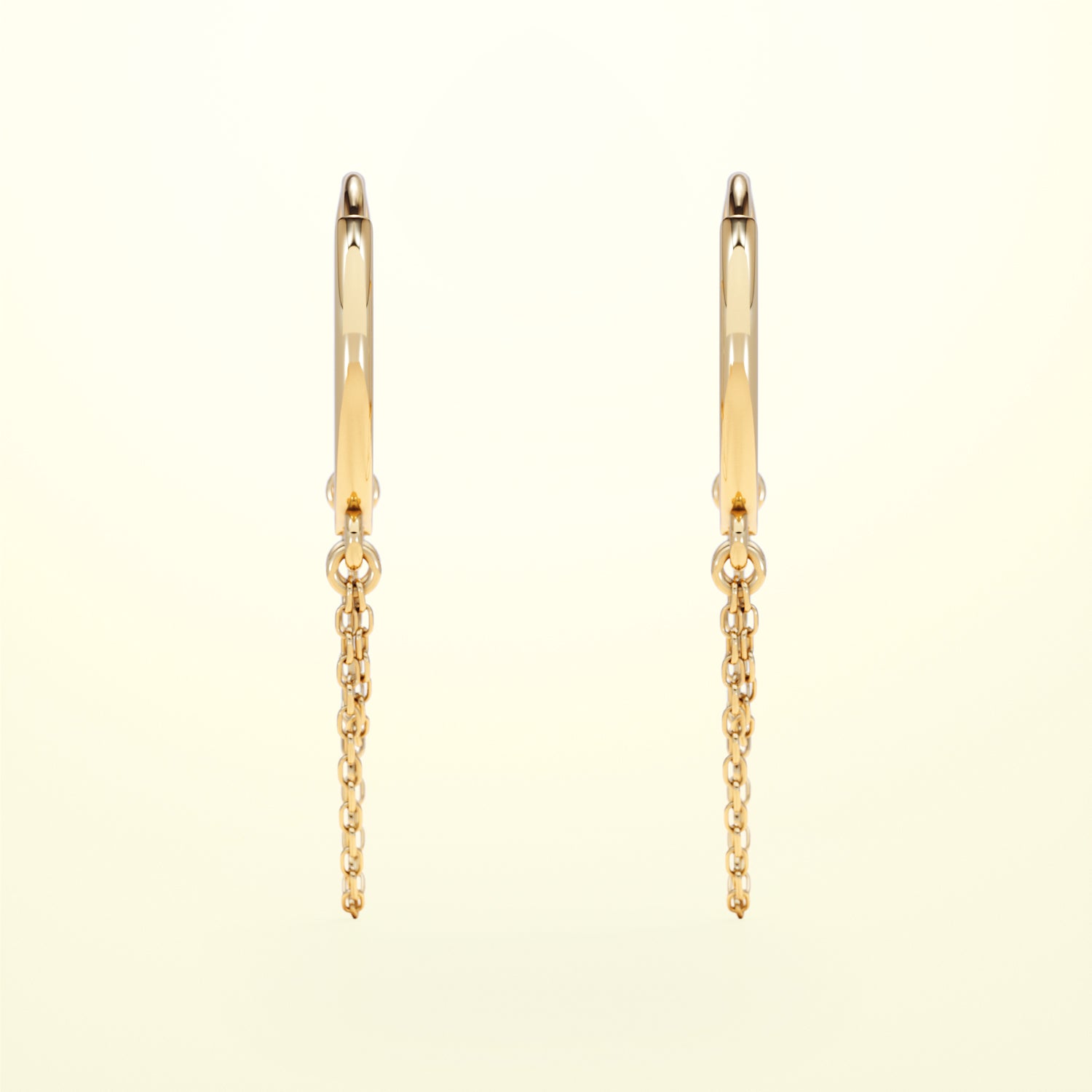 PURE Double Chain Hoops - 18K Gold - FENA daily Jewellery