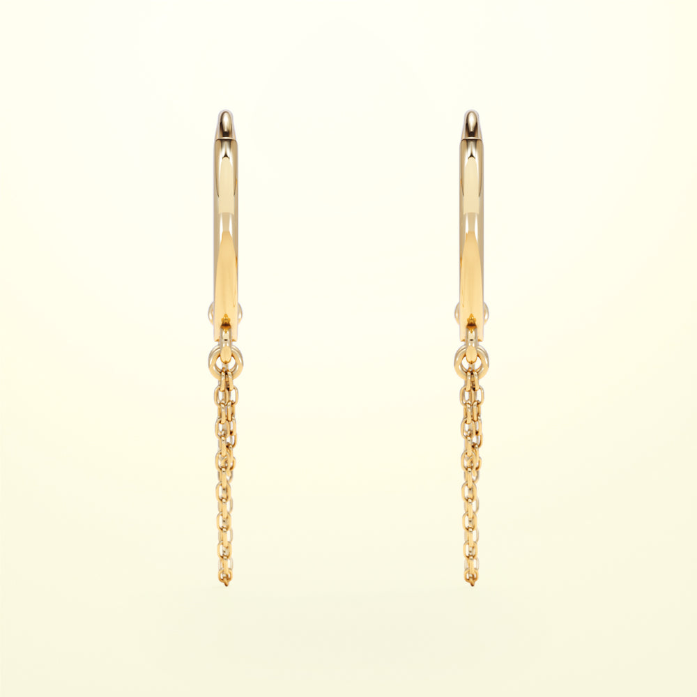 PURE Double Chain Hoops - 18K Gold - FENA daily Jewellery