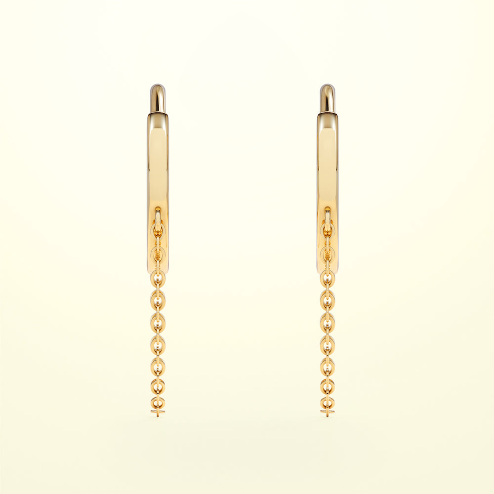 PURE Chain Hoops - 14K Gold - FENA daily Jewellery