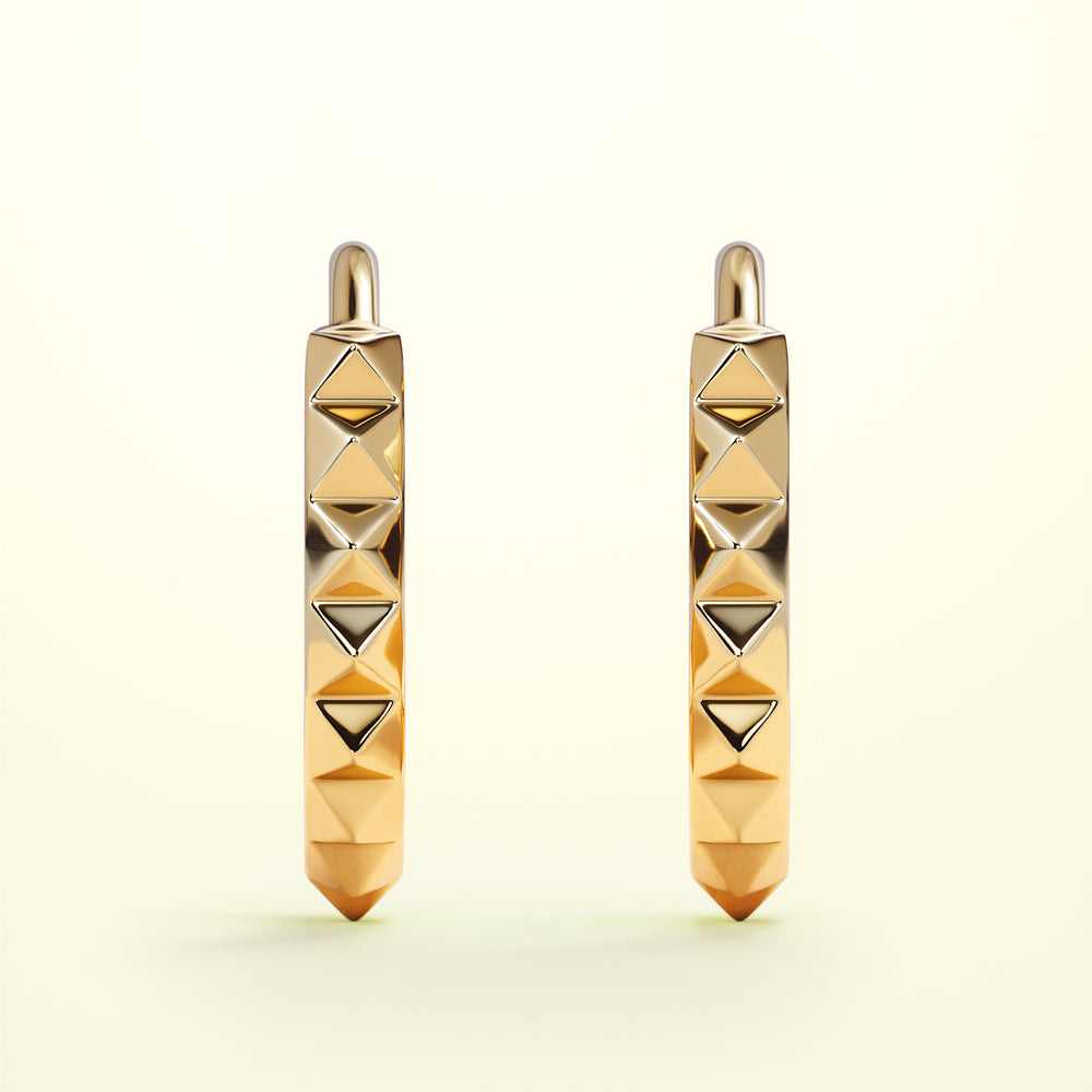 PURE Edgy Hoops - 14K Gold - FENA daily Jewellery