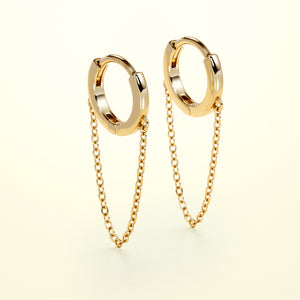 PURE Chain Hoops - 14K Gold