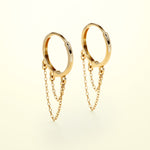 PURE Double Chain Hoops - 18K Gold - FENA daily Jewellery