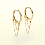 PURE Double Chain Hoops - 18K Gold