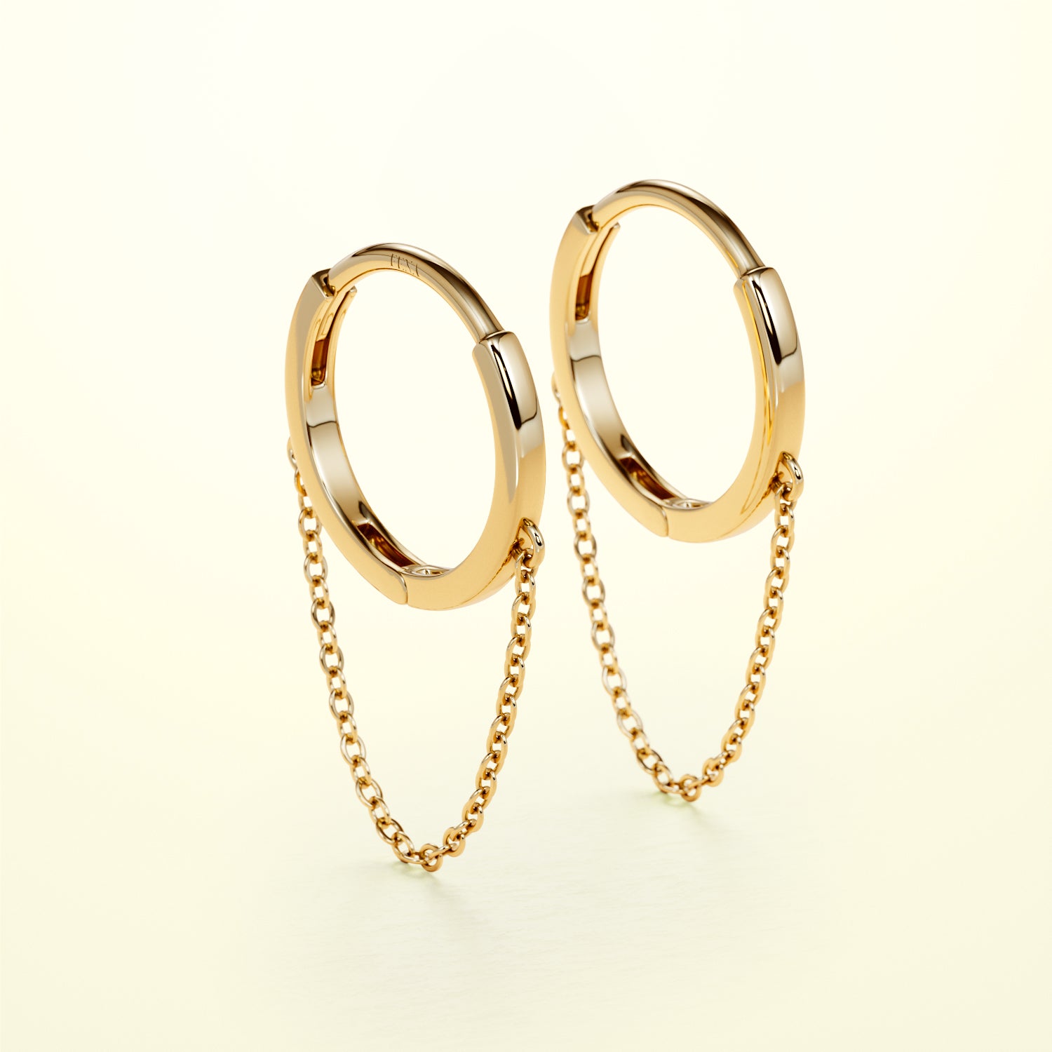 PURE Chain Hoops - 14K Gold