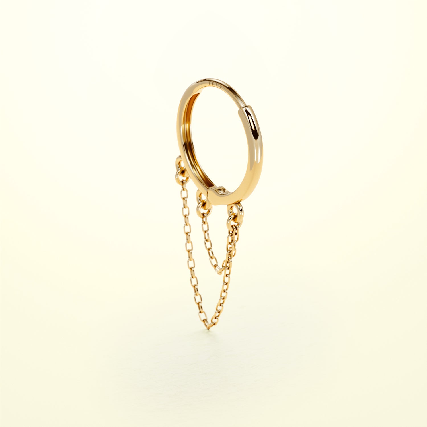 PURE Double Chain Hoops - 18K Gold