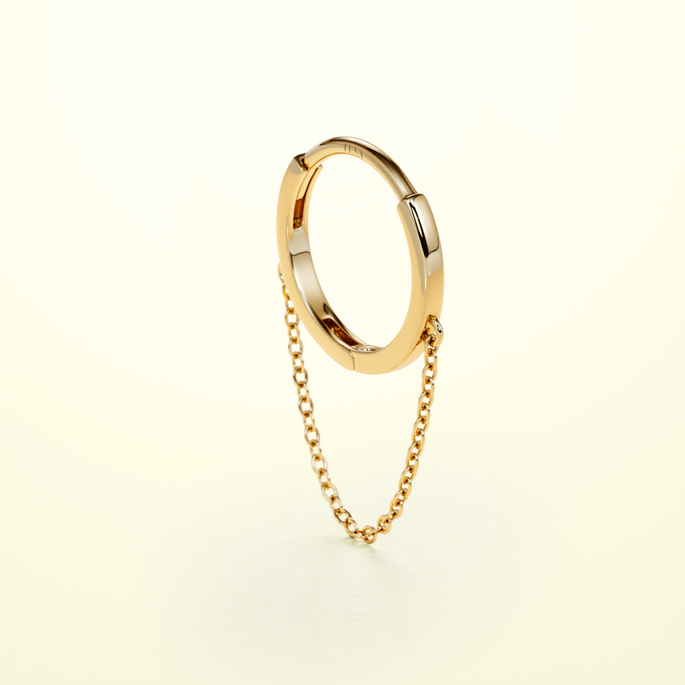 PURE Chain Hoops - 14K Gold